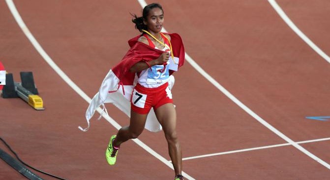 catatan waktu rekor lari dari atlet lari indonesia ini 16 menit 18 detik