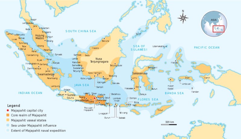 sejarah kerajaan majapahit - peta