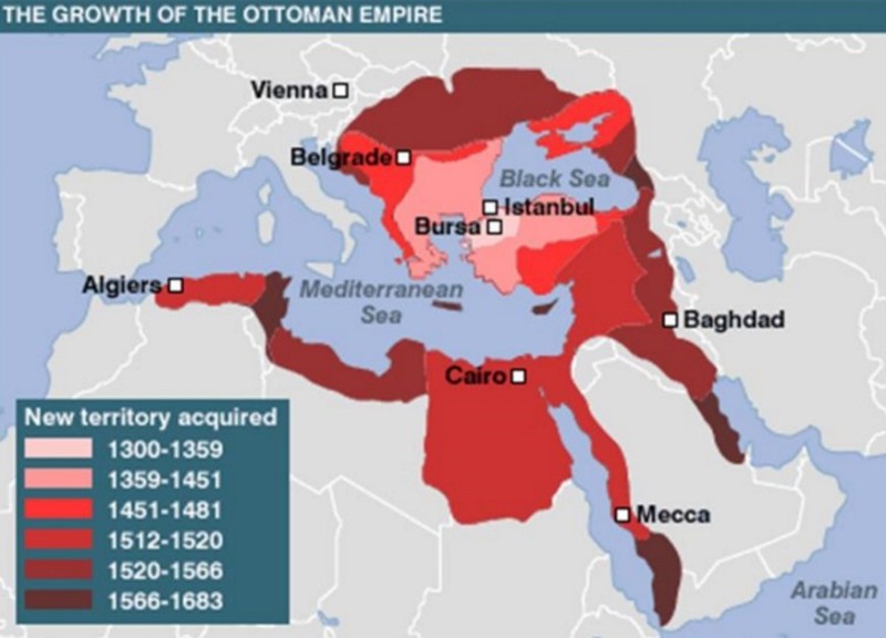 sejarah kerajaan ottoman - wilayah kekuasaan